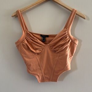 Forever 21 Orange Corset Top